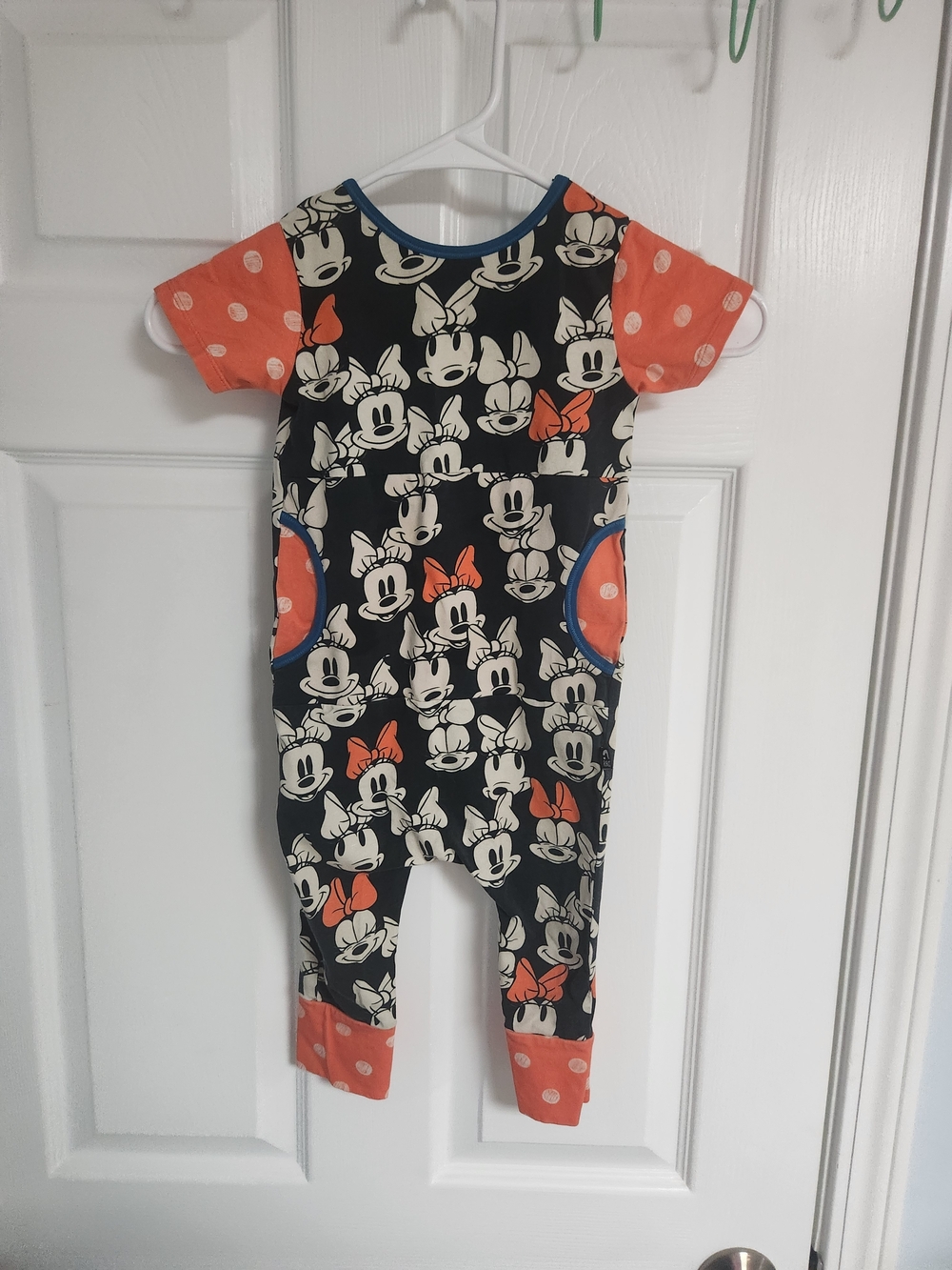 RAGS Disney Black and Coral Minnie Print Kids One-Piece